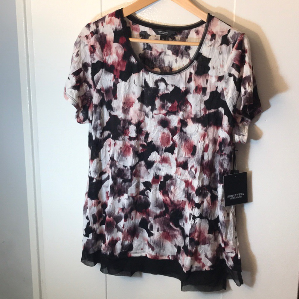 Simply Vera Wang Crinkle Tee